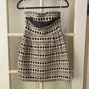 Grey Antics brand strapless mini dress, size 6.